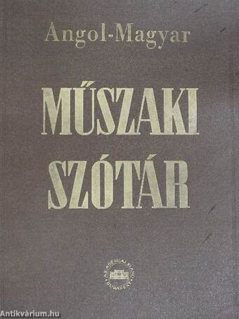 Angol-magyar műszaki szótár