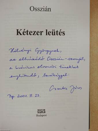 Kétezer leütés (dedikált példány)