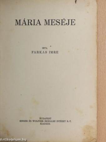 Mária meséje