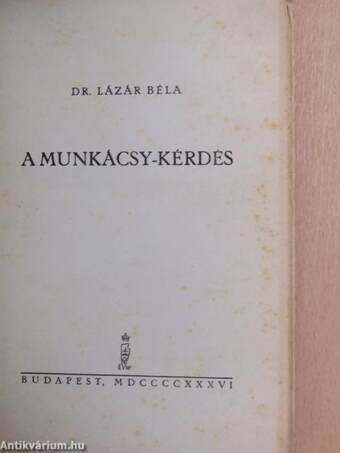 A Munkácsy-kérdés