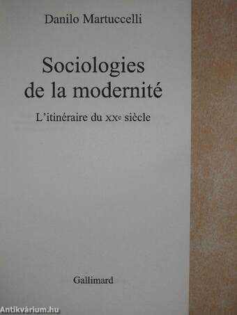 Sociologies de la modernité