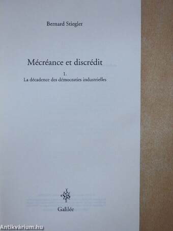 Mécréance et discrédit 1.