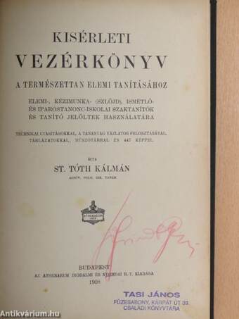 Kisérleti vezérkönyv