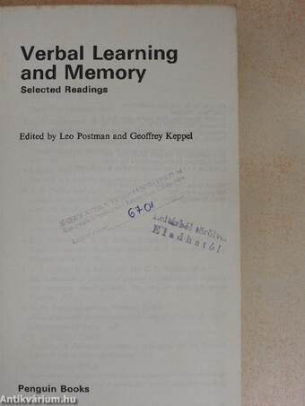 Verbal Learning and Memory