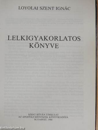 Loyolai Szent Ignác lelkigyakorlatos könyve