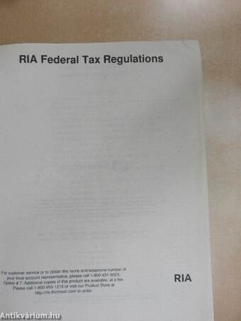 RIA Federal Tax Regulations January 2009