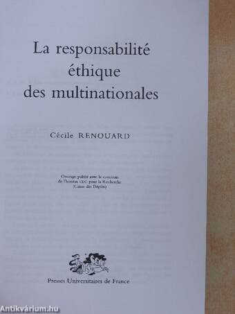 La responsabilité éthique des multinationales