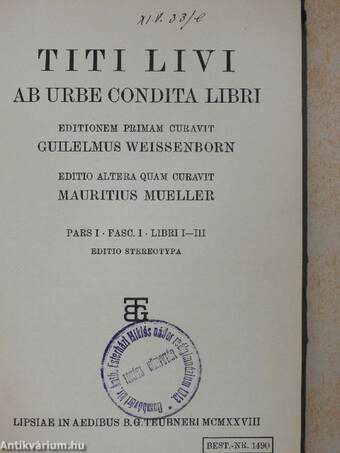 Ab urbe condita libri II. (töredék)