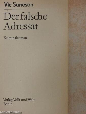 Der falsche Adressat