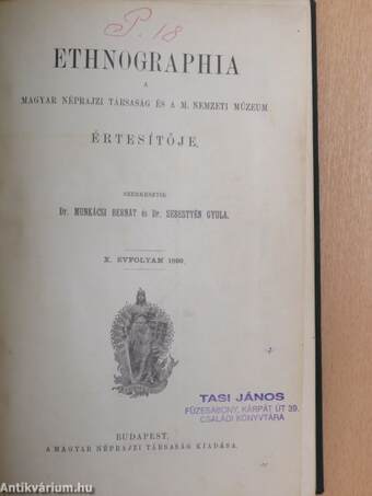Ethnographia 1899. január-december