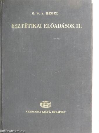 Esztétikai előadások II. (töredék)