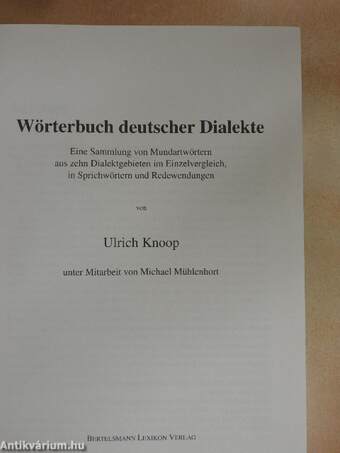 Wörterbuch deutscher Dialekte