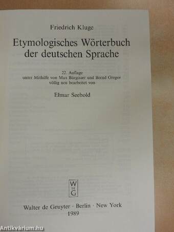 Etymologisches Wörterbuch der deutschen Sprache