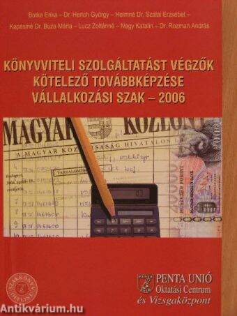 Könyvviteli szolgáltatást végzők kötelező továbbképzése - Vállalkozási szak 2006