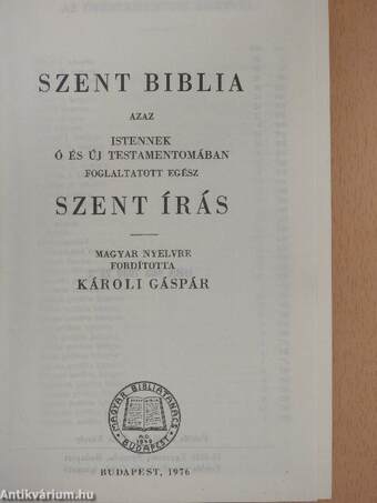Szent Biblia