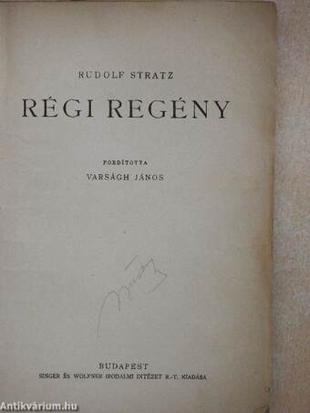 Régi regény