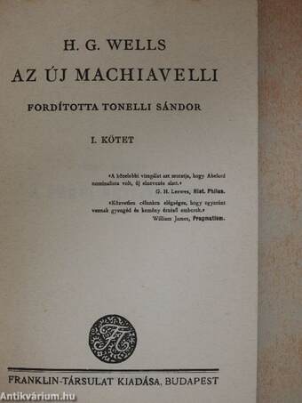 Az új Machiavelli I-III.