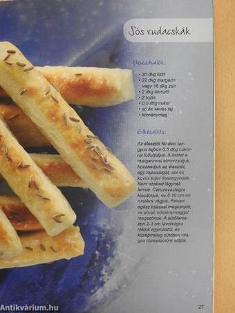 Sós pogácsák, stanglik, csigák