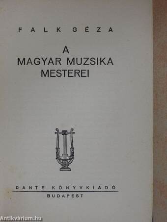 A magyar muzsika mesterei