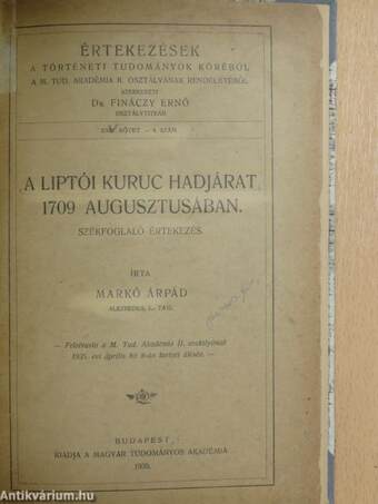 A liptói kuruc hadjárat 1709 augusztusában