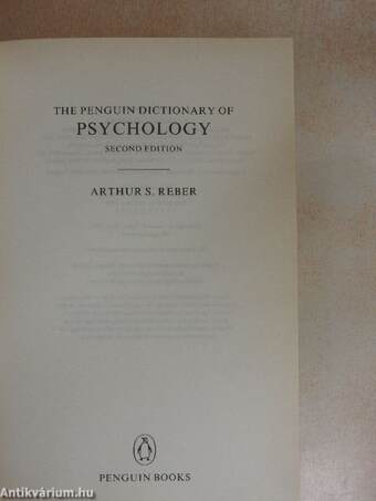 The Penguin Dictionary of Psychology