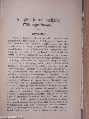 A liptói kuruc hadjárat 1709 augusztusában