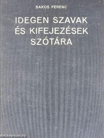 Idegen szavak és kifejezések szótára