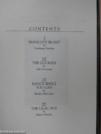 McNally's Secret/The Duchess/Dance While You Can/The Lilac Bus