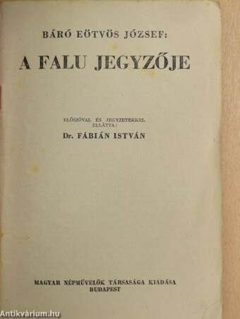 A falu jegyzője