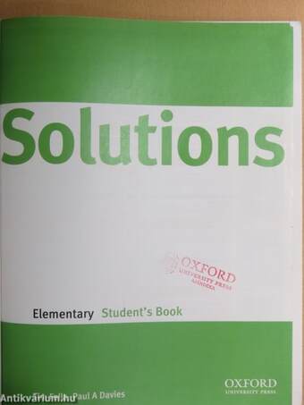 Solutions - Elementary - Student's Book - CD-vel