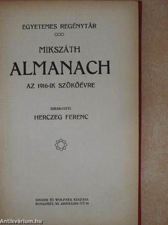 Mikszáth Almanach az 1916-ik szökőévre