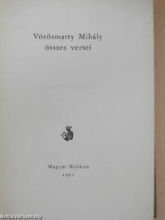 Vörösmarty Mihály összes versei