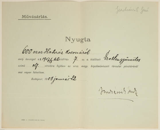19 db műtárgyvásárlási nyugta