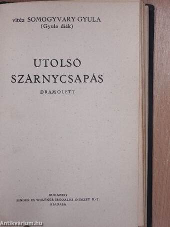 Virrasztó a ködben/Utolsó szárnycsapás/A virágember/A fiú nem üthet vissza