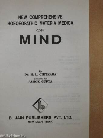 New Comprehensive Homoeopathic Materia Medica of Mind