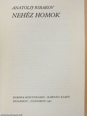 Nehéz homok