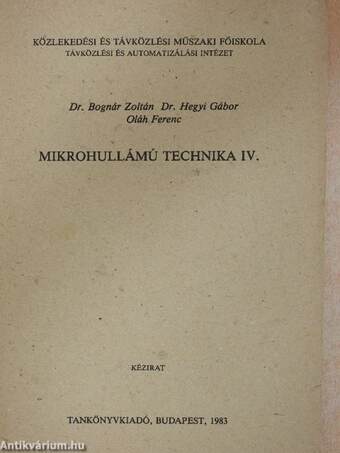 Mikrohullámú technika IV.