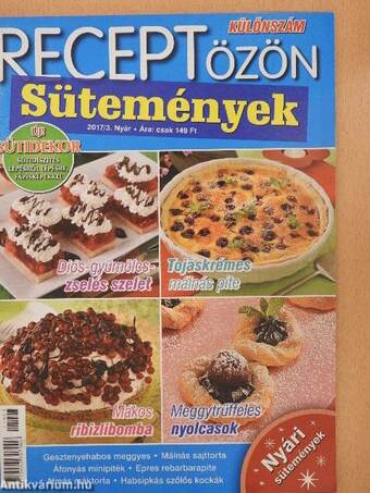Receptözön - Sütemények 2017/3. Nyár