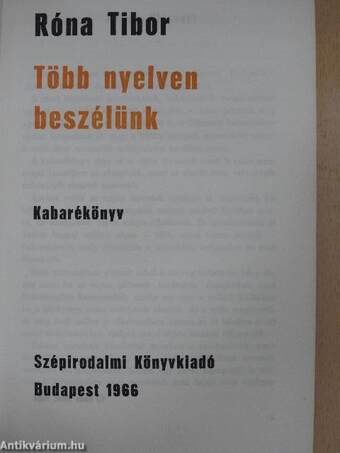 Több nyelven beszélünk