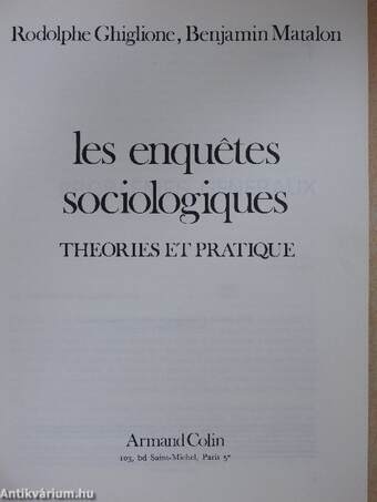 Les enquetes sociologiques