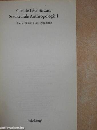 Strukturale Anthropologie I