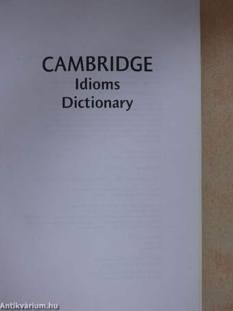 Cambridge Idioms Dictionary