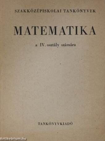 Matematika IV.