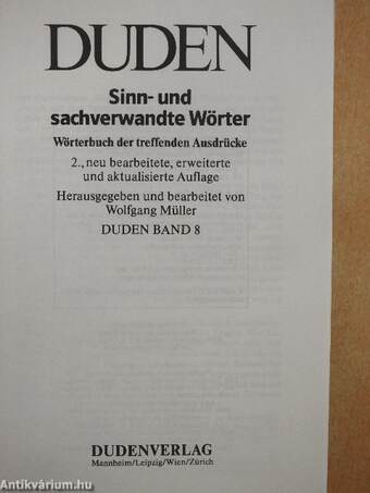 Duden 8 - Die sinn- und sachverwandten Wörter