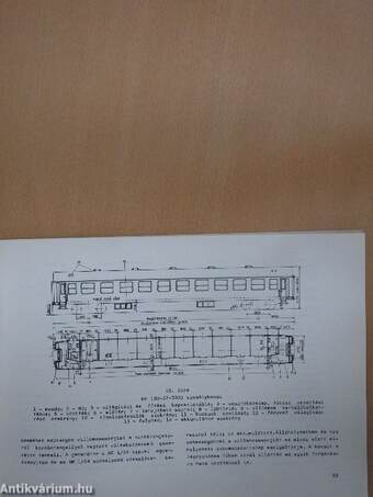 A MÁV kocsitípusok műszaki adatai, szerkezeti és üzemi jellemzői