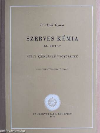 Szerves kémia I/1. (töredék)