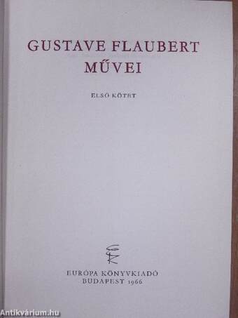 Gustave Flaubert művei I. (töredék)