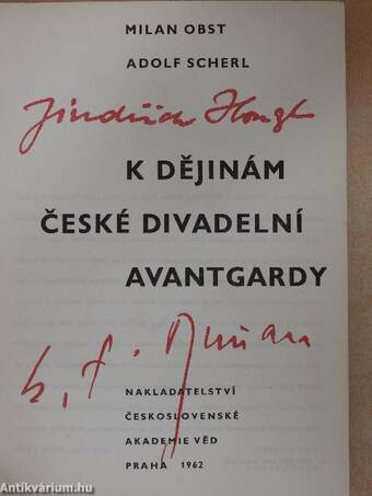 K dejinám ceské divadelní avantgardy