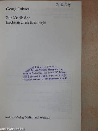 Zur Kritik der Faschistischen Ideologie