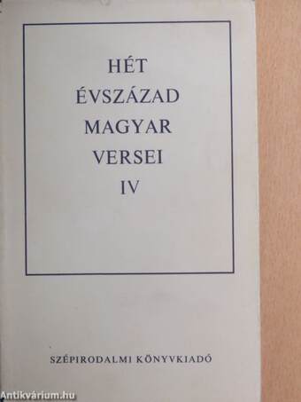 Hét évszázad magyar versei IV. (töredék)